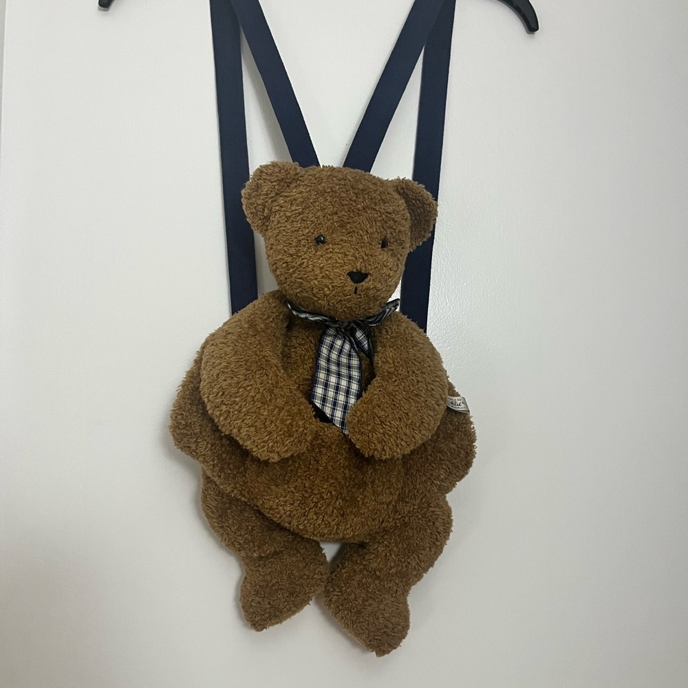 Vintage Sunkid Brown Teddy Bear Backpack
